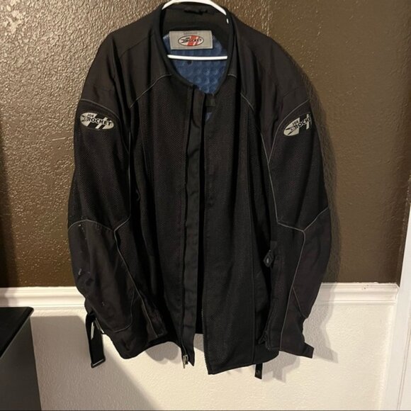 Black Joe Rocket Zip Up Armored Motorcycle Jacket, Size 5XL - Picture 1 of 14